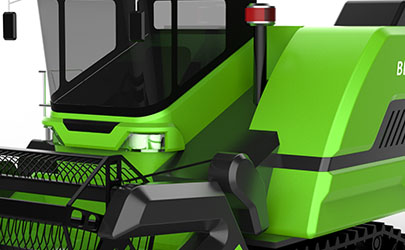 農業機械外觀設計-收割機工業設計